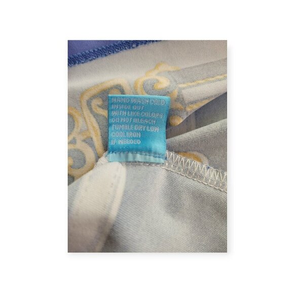 J. McLaughlin Blue Gold Chainlink Stretch Top Small - Picture 9 of 12